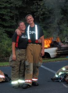 Members Sean and Jennifer Wright taking a break